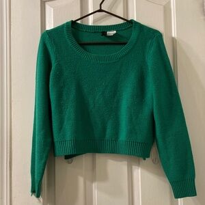 Divided green Women's Cropped Sweater